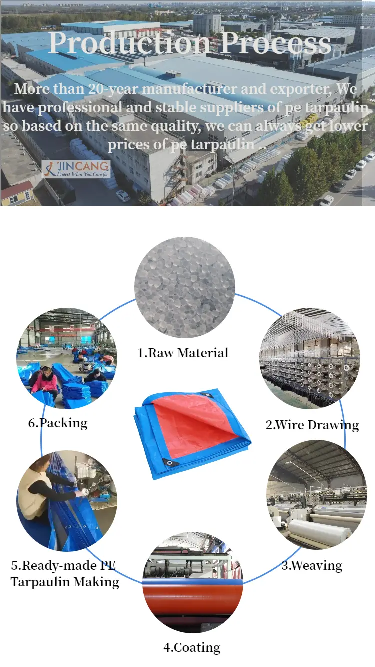 50 GSM Blue PE Tarpaulin